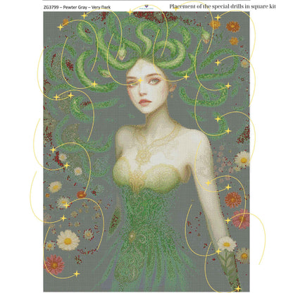 Medusa Diamond Painting Kit – 70x95cm | Round or Square Drills