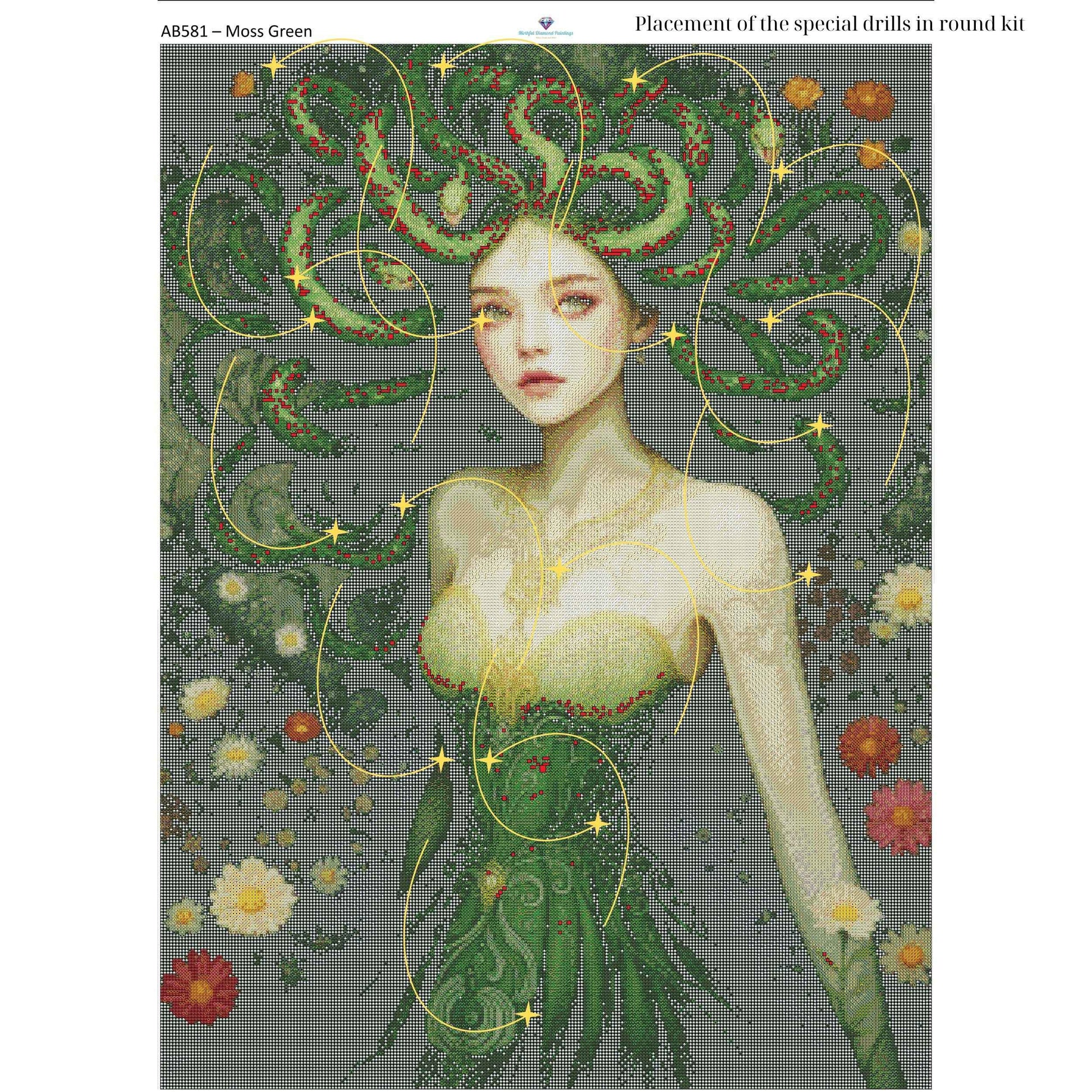 Medusa Diamond Painting Kit – 70x95cm | Round or Square Drills