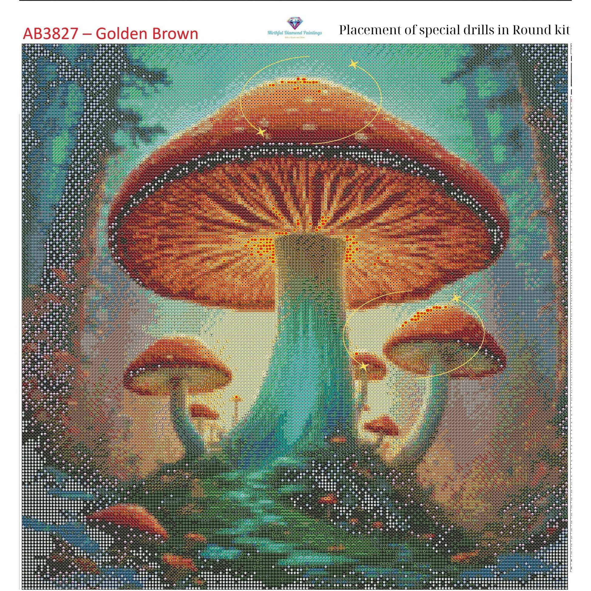Enchanted Fungi Grove – 50x50cm Diamond Painting Kit | Square Resin or Round Acrylic Drills