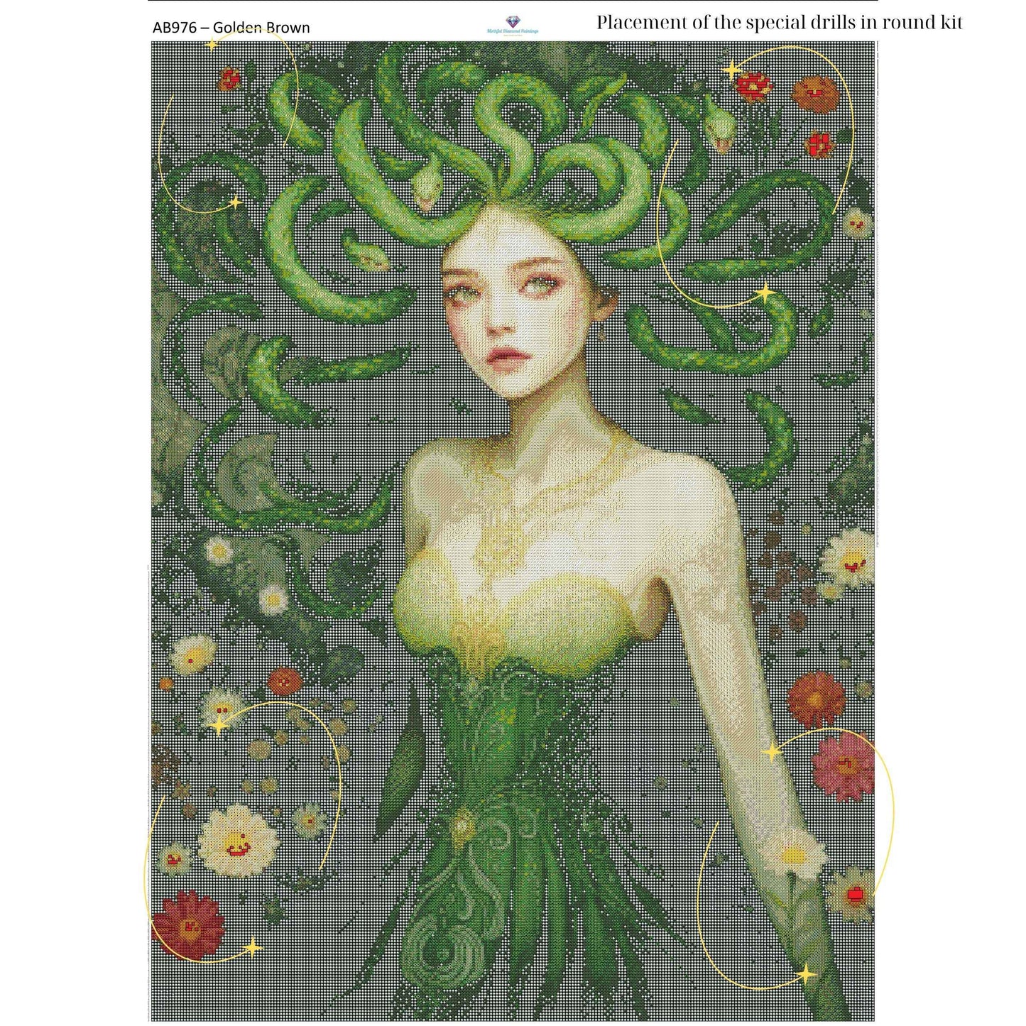 Medusa Diamond Painting Kit – 70x95cm | Round or Square Drills