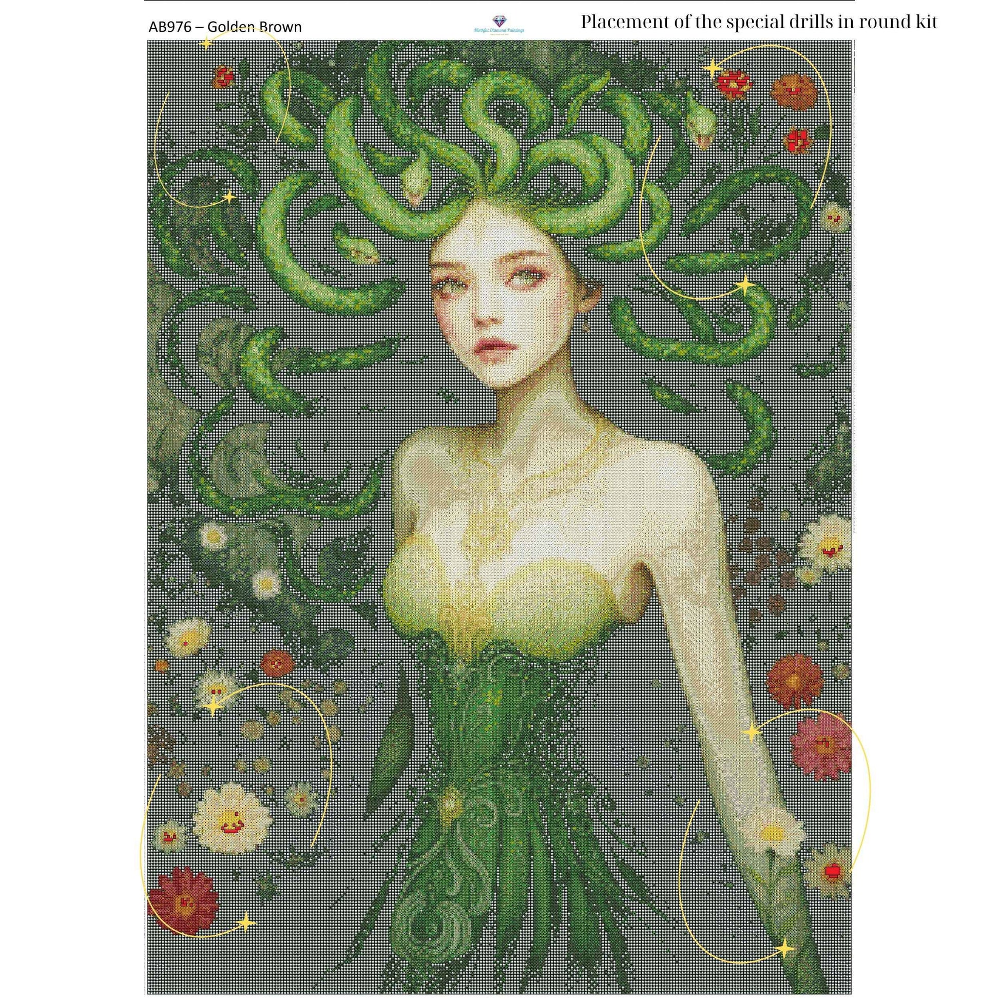 Medusa Diamond Painting Kit – 70x95cm | Round or Square Drills