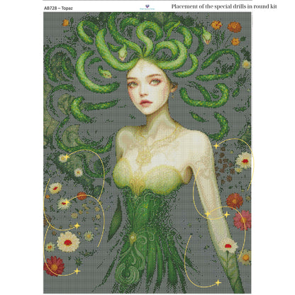 Medusa Diamond Painting Kit – 70x95cm | Round or Square Drills - Mirthful Diamond Paintings