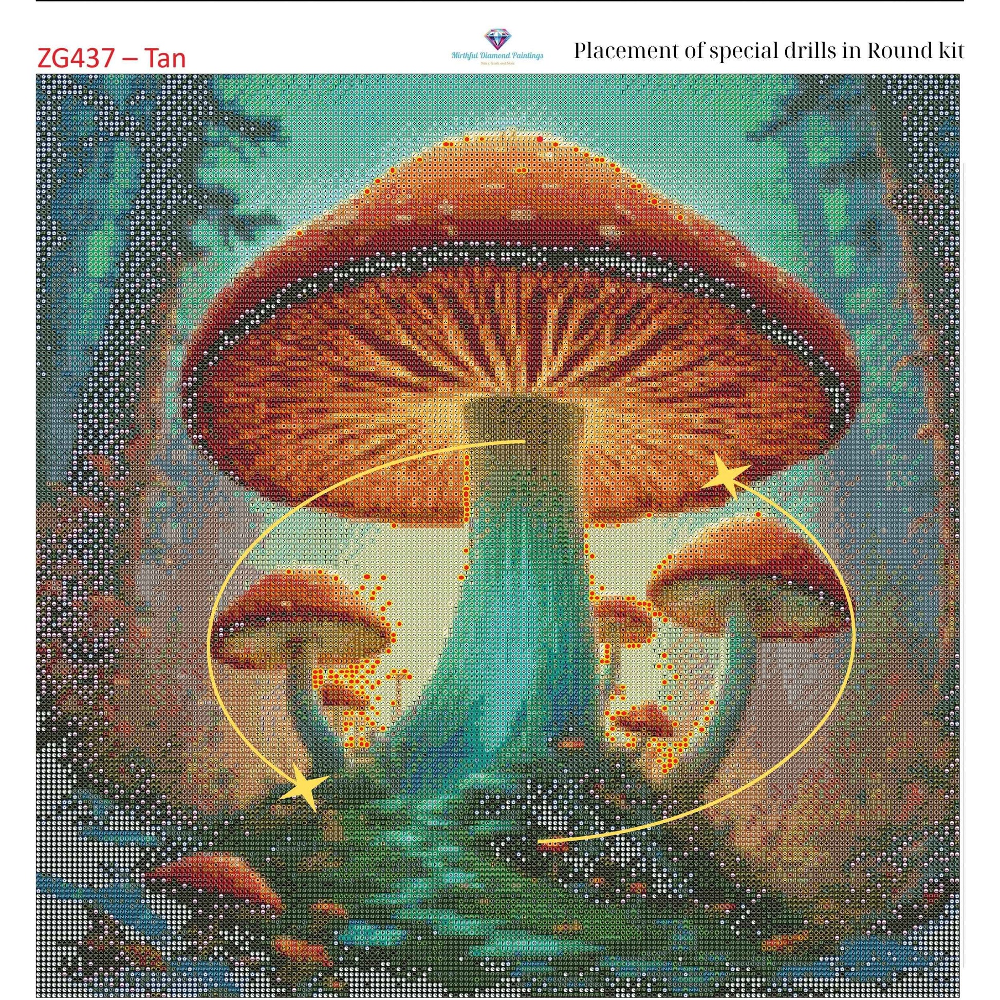Enchanted Fungi Grove – 50x50cm Diamond Painting Kit | Square Resin or Round Acrylic Drills