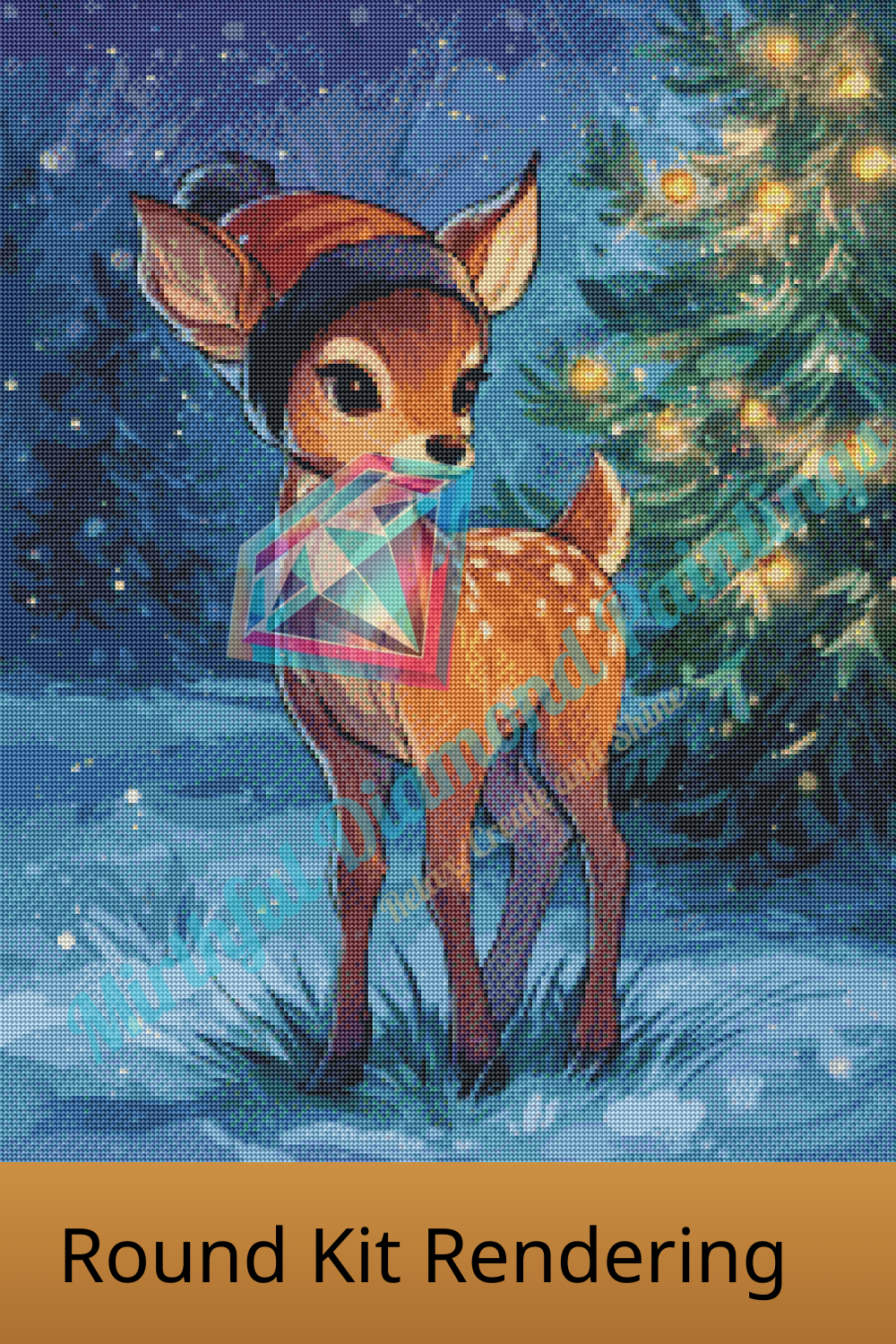 Christmas Deer - Premium Diamond Painting kit 50x65cm