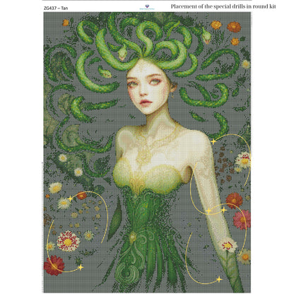 Medusa Diamond Painting Kit – 70x95cm | Round or Square Drills - Mirthful Diamond Paintings