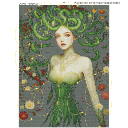 Medusa Diamond Painting Kit – 70x95cm | Round or Square Drills - Mirthful Diamond Paintings