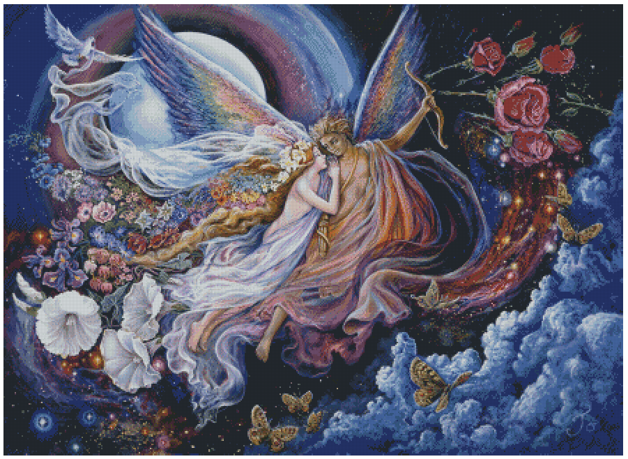Eros and Psyche – Exclusive Premium Square Diamond Painting Kit | Licensed Josephine Wall Artwork