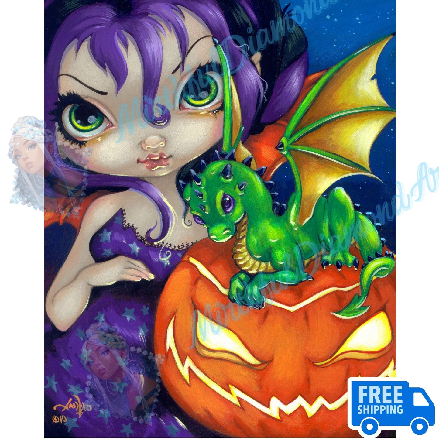 Darling Dragonling 2 by Jasmine Becket Griffith - Premium Diamond Painting kit 50x62cm