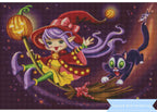Witch with a cat by Olga and Alexei Drozdov 80x55cm