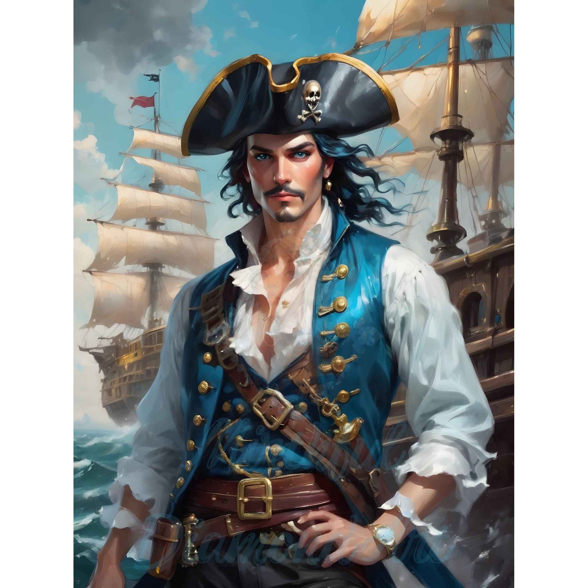 The Pirate by netta_d - Premium Diamond Painting kit 60x80cm