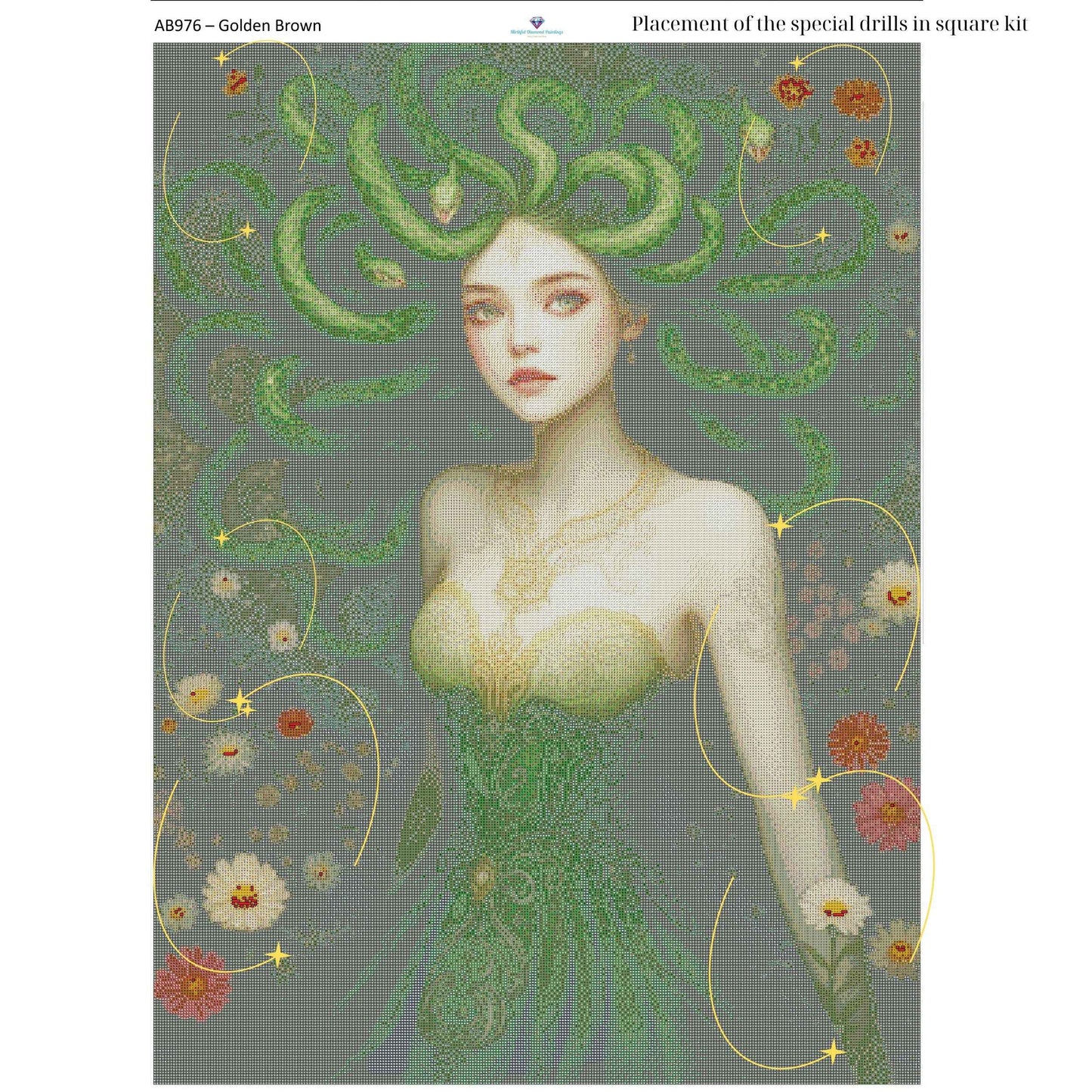 Medusa Diamond Painting Kit – 70x95cm | Round or Square Drills