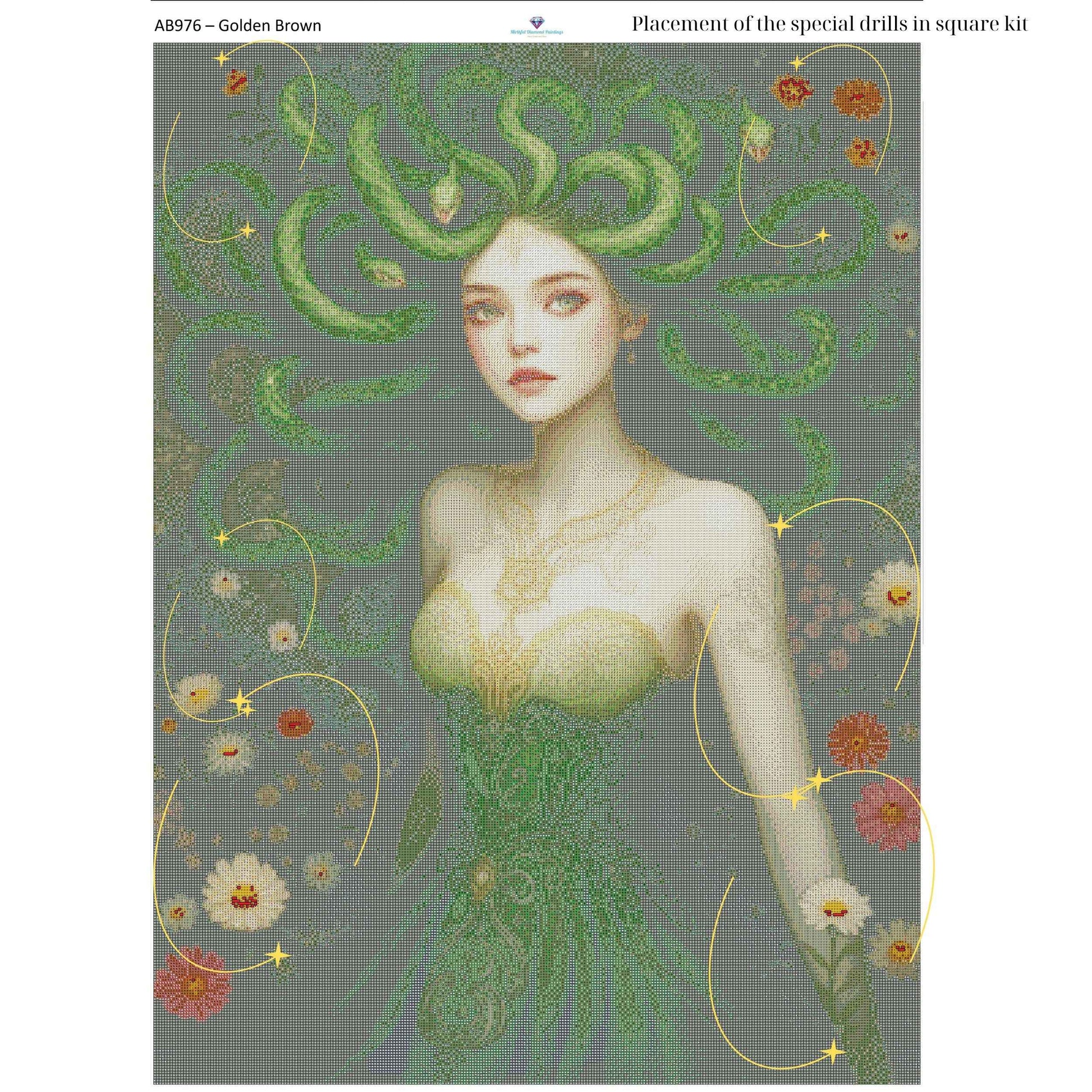 Medusa Diamond Painting Kit – 70x95cm | Round or Square Drills