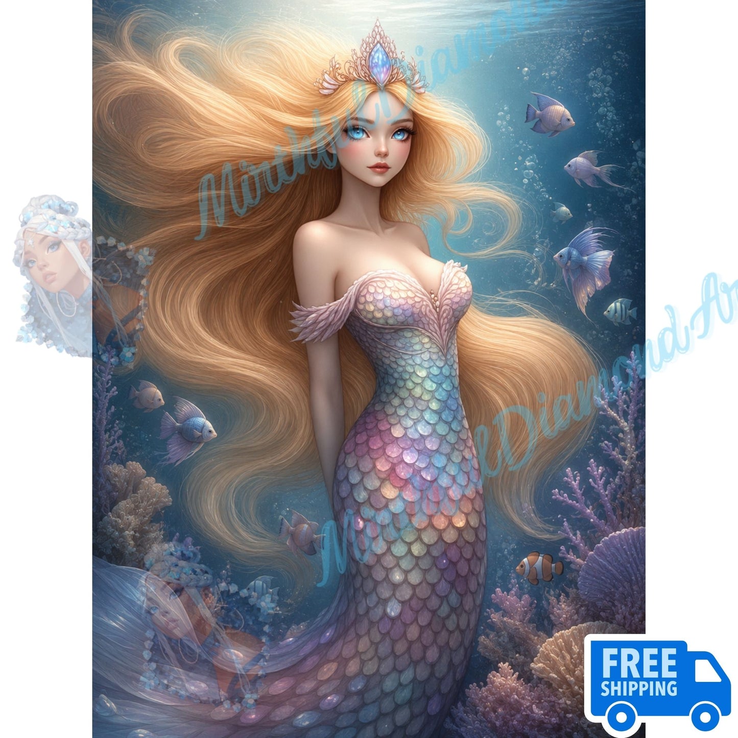 Queen of the Reefs by BotBrush Studio - Premium Painting Kit 60x80 cm