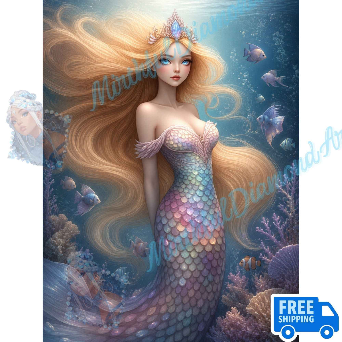 Queen of the Reefs by BotBrush Studio - Premium Painting Kit 60x80 cm