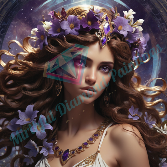 The Veil of the Underworld Rose (Euridice) – Premium Diamond Painting Kit 70x70cm