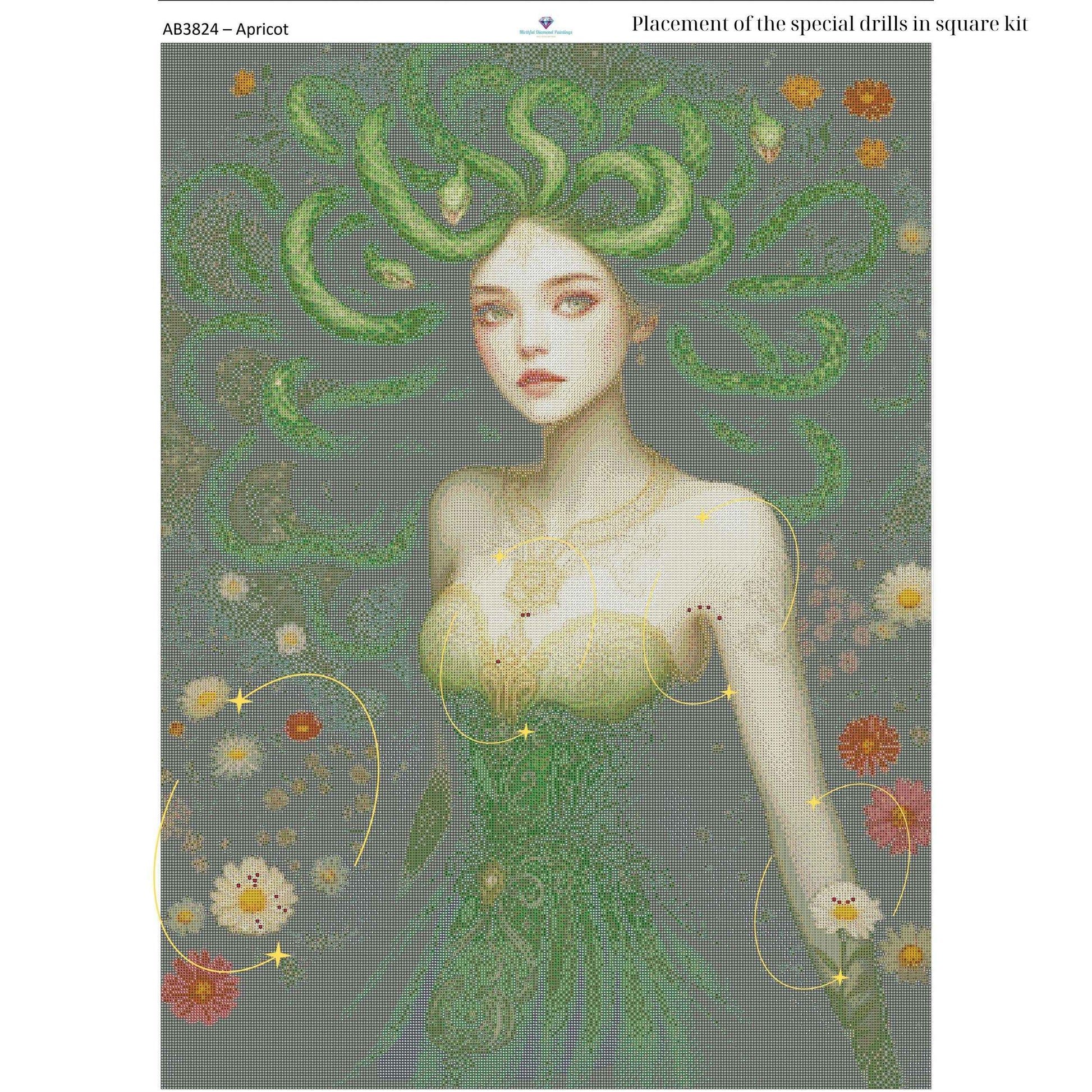 Medusa Diamond Painting Kit – 70x95cm | Round or Square Drills