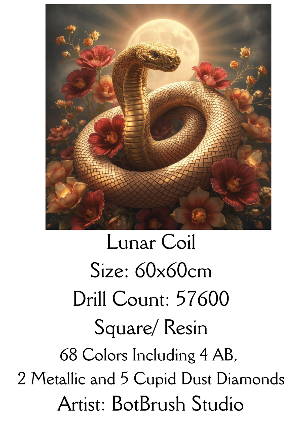 Lunar Coil - 60x60cm Premium Diamond Painting Kit