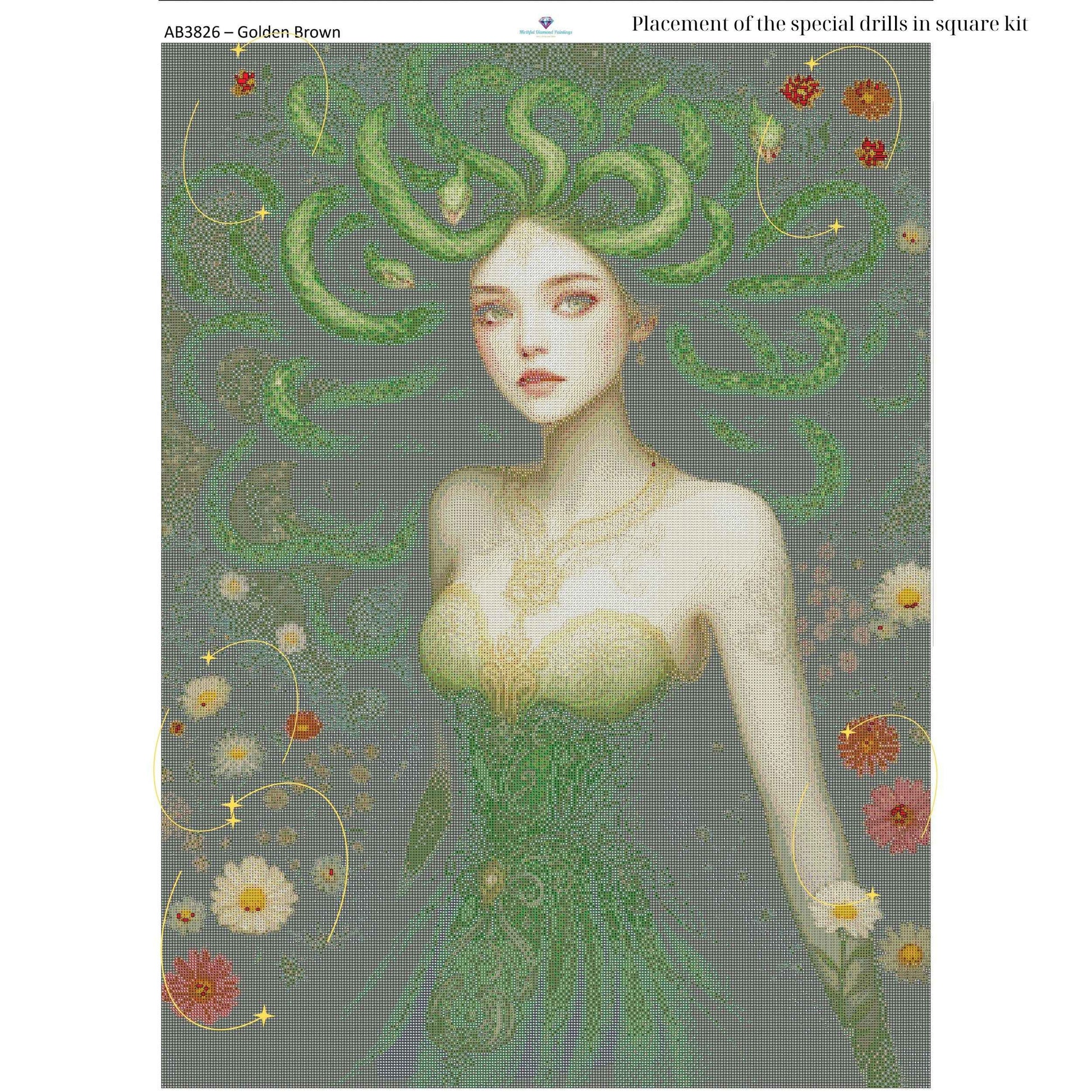 Medusa Diamond Painting Kit – 70x95cm | Round or Square Drills