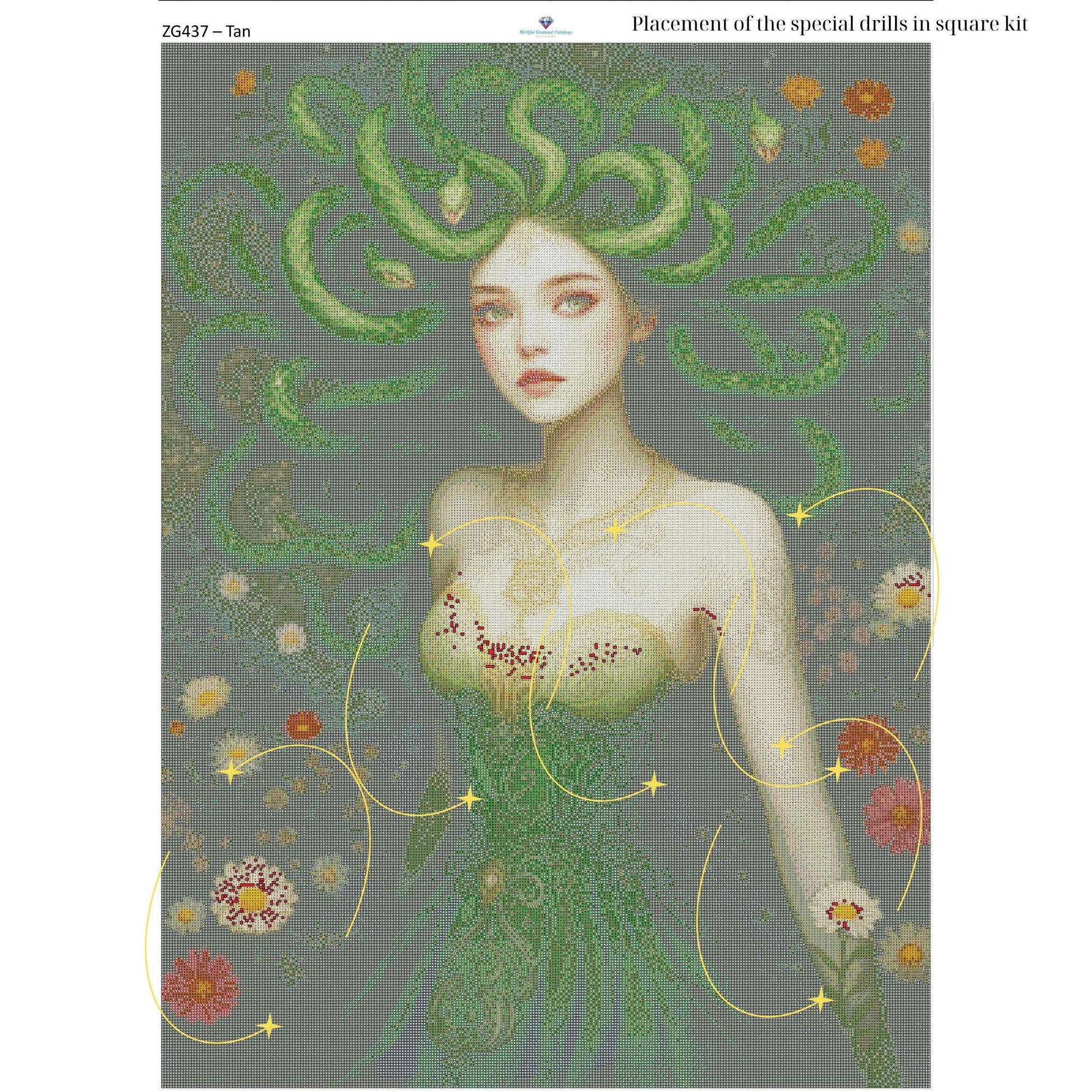 Medusa Diamond Painting Kit – 70x95cm | Round or Square Drills