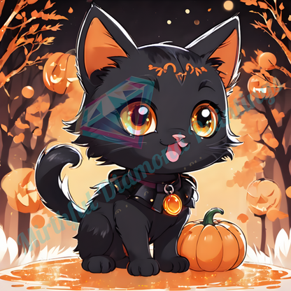 Midnight Mischief – Premium Diamond Painting Kit 50x50cm