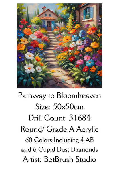 Pathway to Bloomheaven - 50x50cm Premium Diamond Painting kit