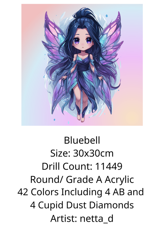 Blubell by netta_d - Premium Diamond Painting kit 30x30cm Round Diamonds