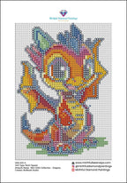 Mini Chibi Collection - Dragons 6 Hand Rendered Mini Canvases (Full Coverage) Square 13z18cm each