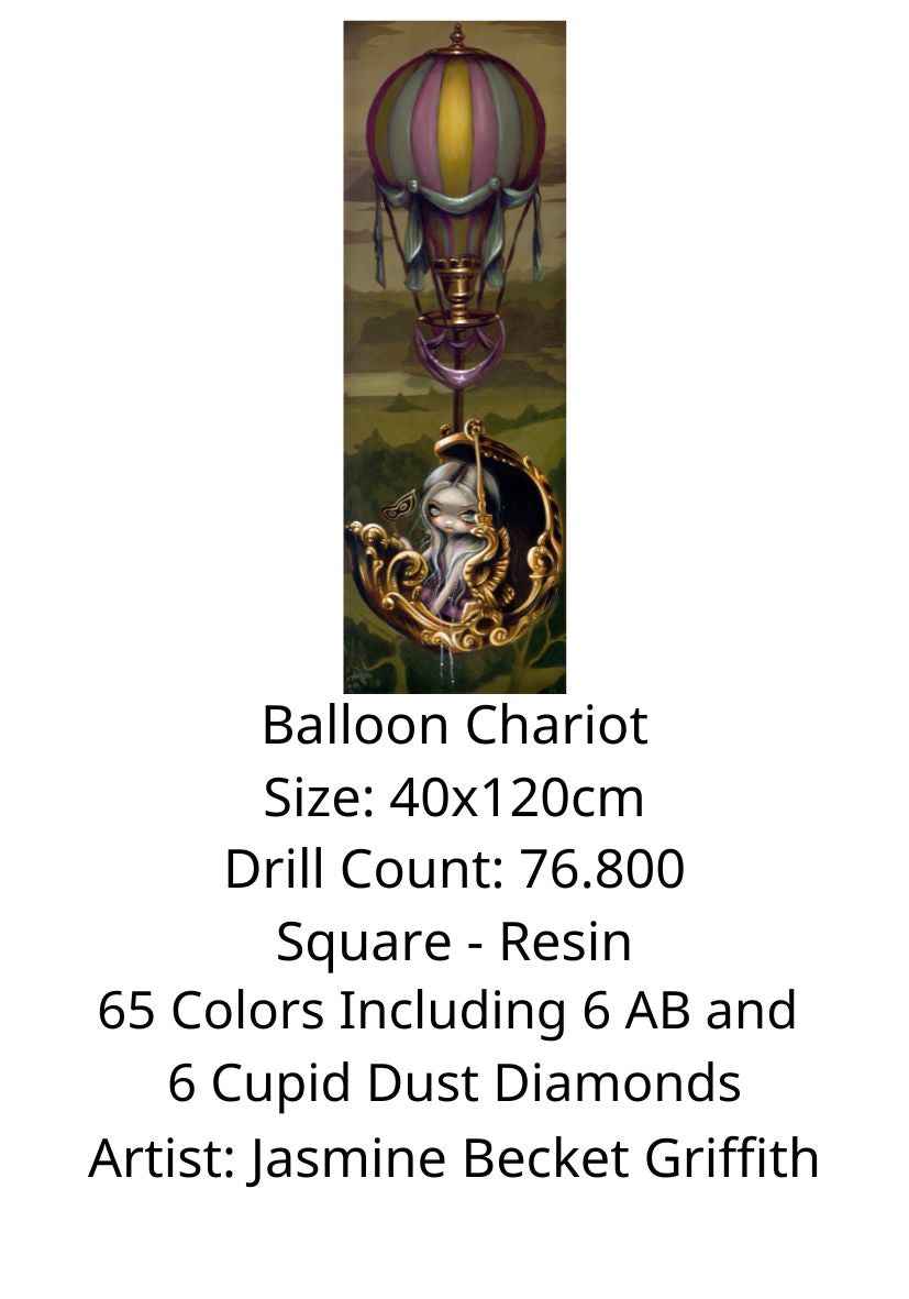 Balloon Chariot by Jasmine Becket Griffith - Premium Diamond Painting Kit 40x120cm