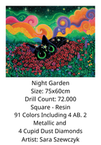 Night garden	by Sara Szewczyk - Premium Diamond Painting kit 75x60cm Square Diamonds