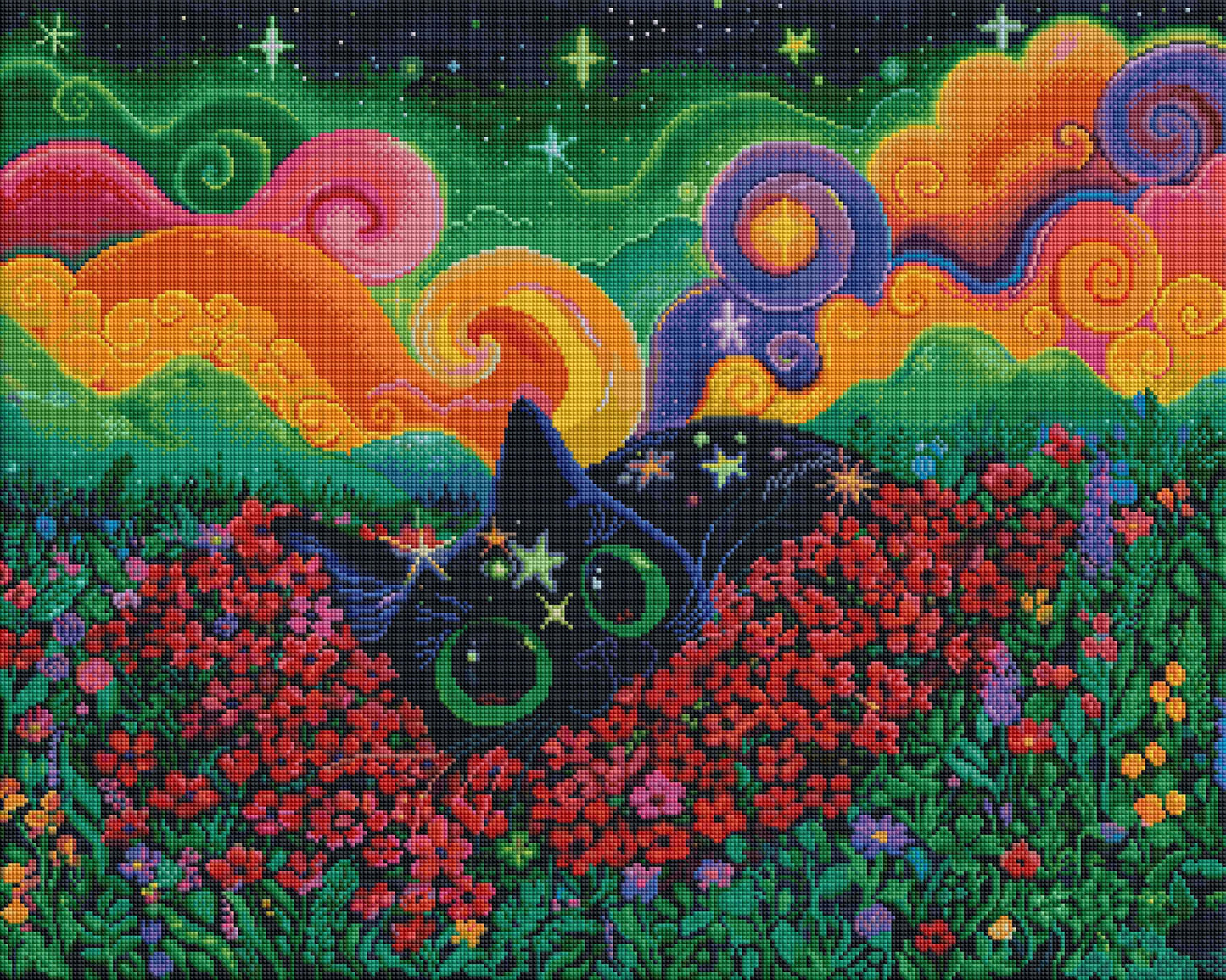 Night garden	by Sara Szewczyk - Premium Diamond Painting kit 75x60cm Square Diamonds