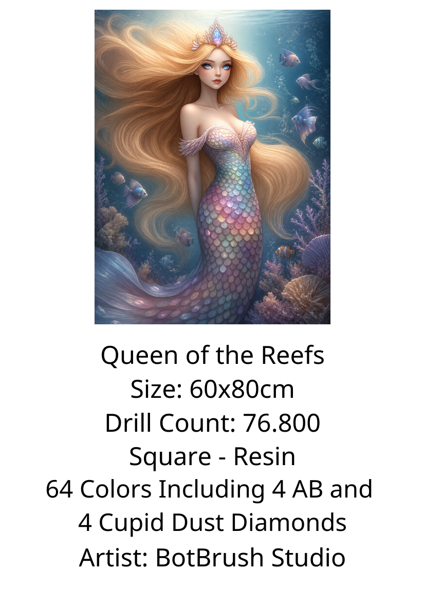 Queen of the Reefs by BotBrush Studio - Premium Painting Kit 60x80 cm