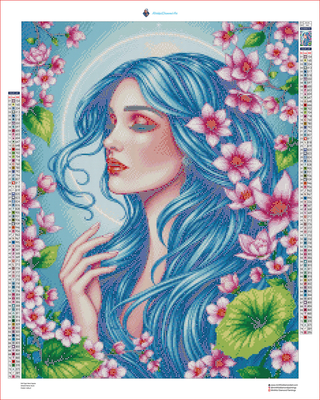Azure by netta_d - Premium Diamond Painting kit 50x65cm