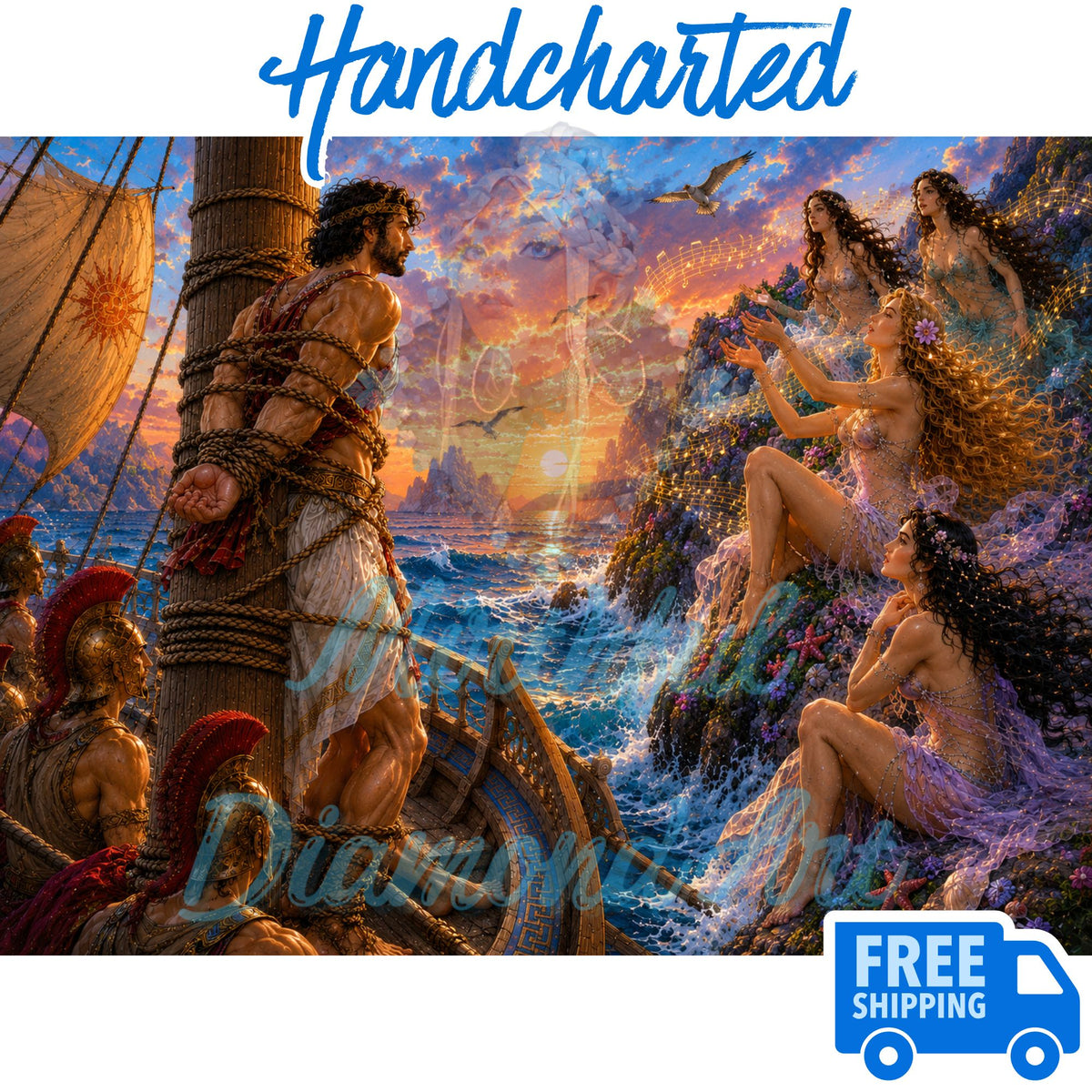 Siren's Song by netta_d - Handcharted Premium Diamond Painting Kit 93x70cm - Square Diamonds
