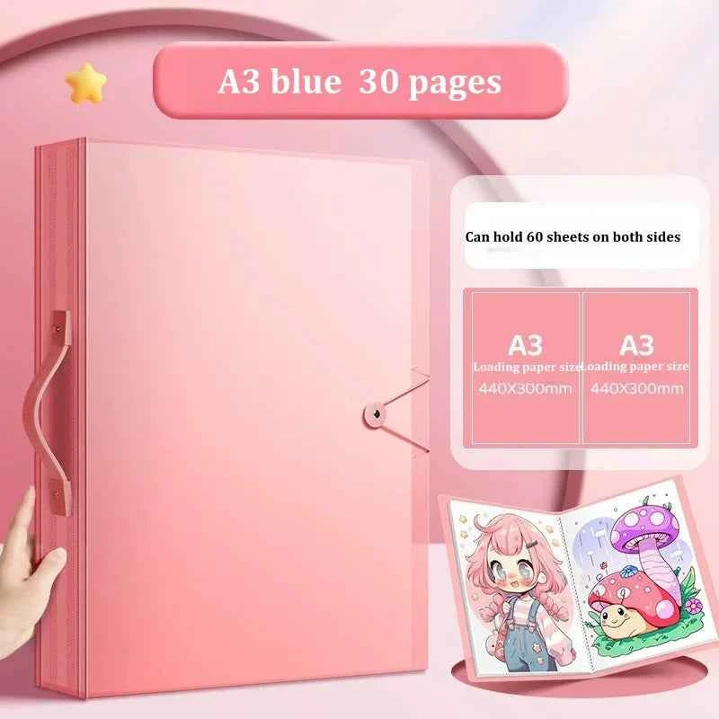 A3 Storage Portfolio with handle, 30 or 60 pages
