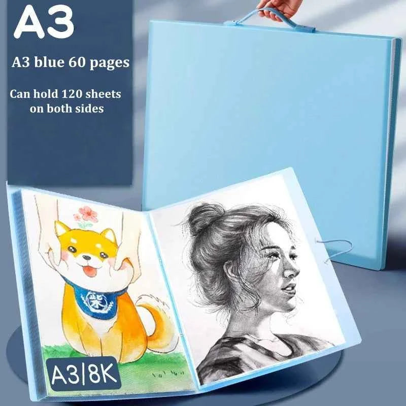 A3 Storage Portfolio with handle, 30 or 60 pages