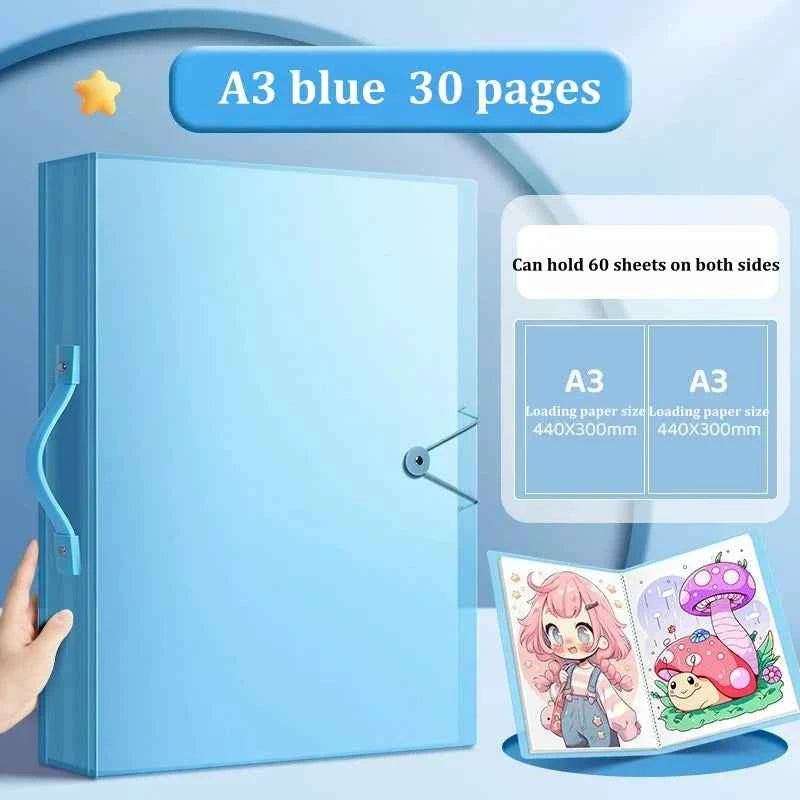 A3 Storage Portfolio with handle, 30 or 60 pages