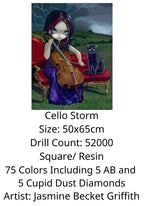 Cello Storm by Jasmine Becket Griffith - Premium Diamond Painting kit 50x65cm
