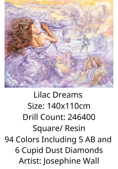 Lilac Dreams – Exclusive Premium Square Diamond Painting Kit | Licensed Josephine Wall Artwork