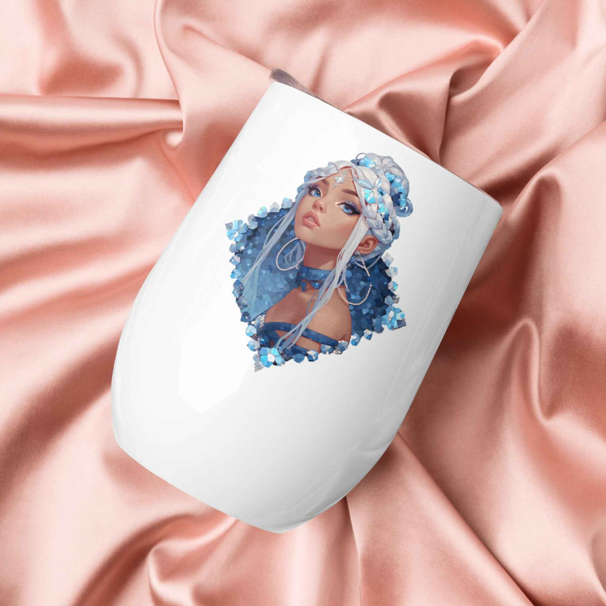 Wine tumbler Mirthful Diamond Art