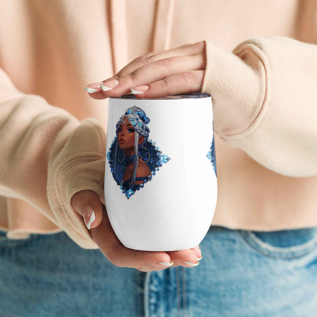 Wine tumbler Mirthful Diamond Art